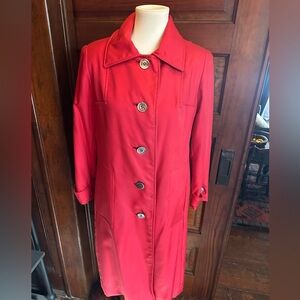 VINTAGE 70s Red Trench Coat